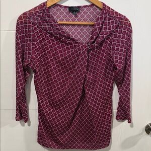 The Limited Women’s Magenta Patterned Blouse Size Small